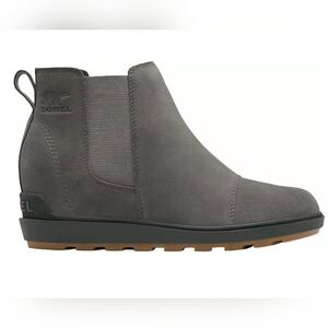 Sorel evie II waterproof Chelsea gray wedge boots sz 7.5